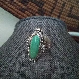 Beautiful Native American Navajo Turquoise and Sterling Ring